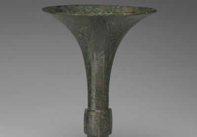 图片[2]-Inscribed gu wine beaker, late Shang dynasty, c. 13th-11th century BCE-China Archive